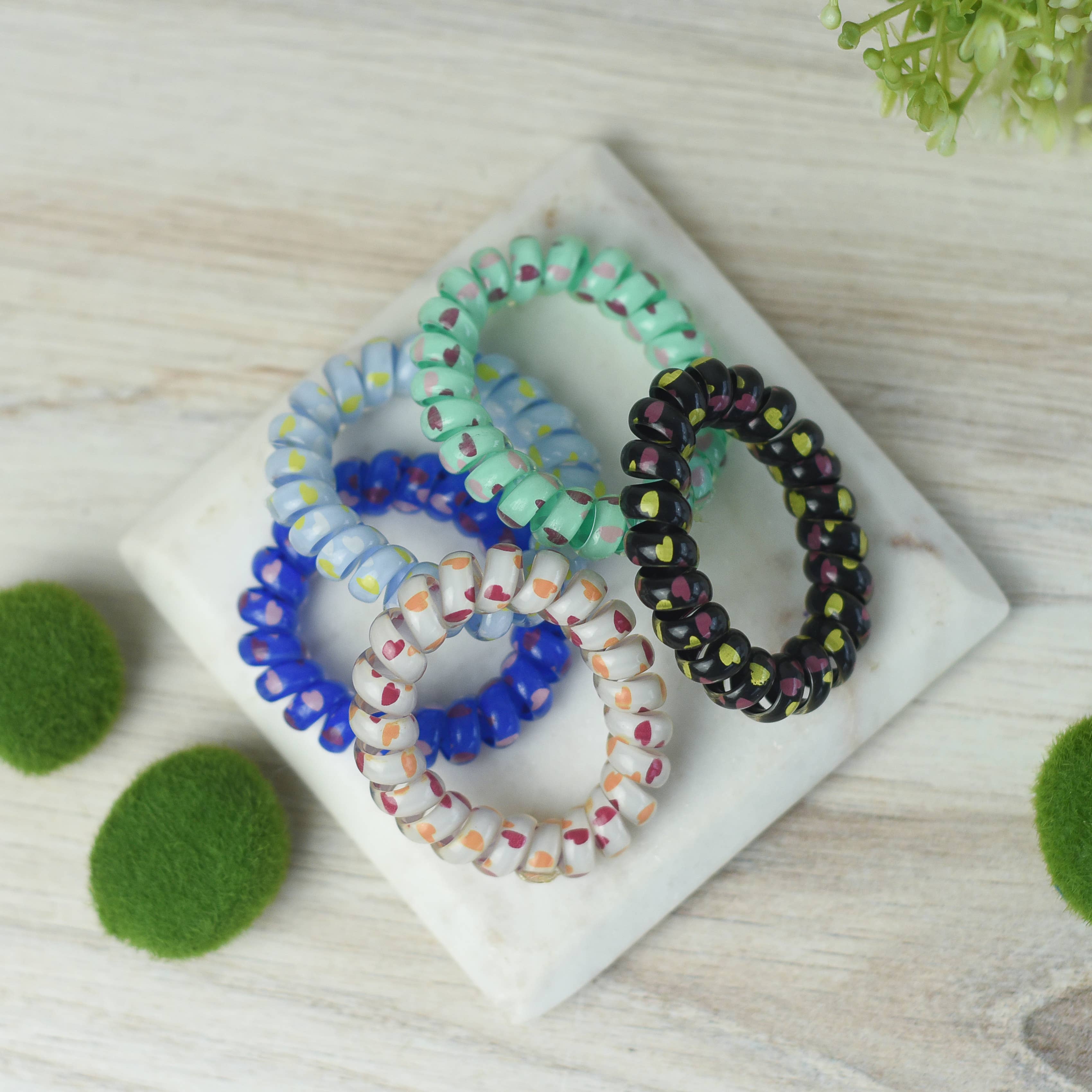 Large Lauren Lane Confetti Heart Hair Coils