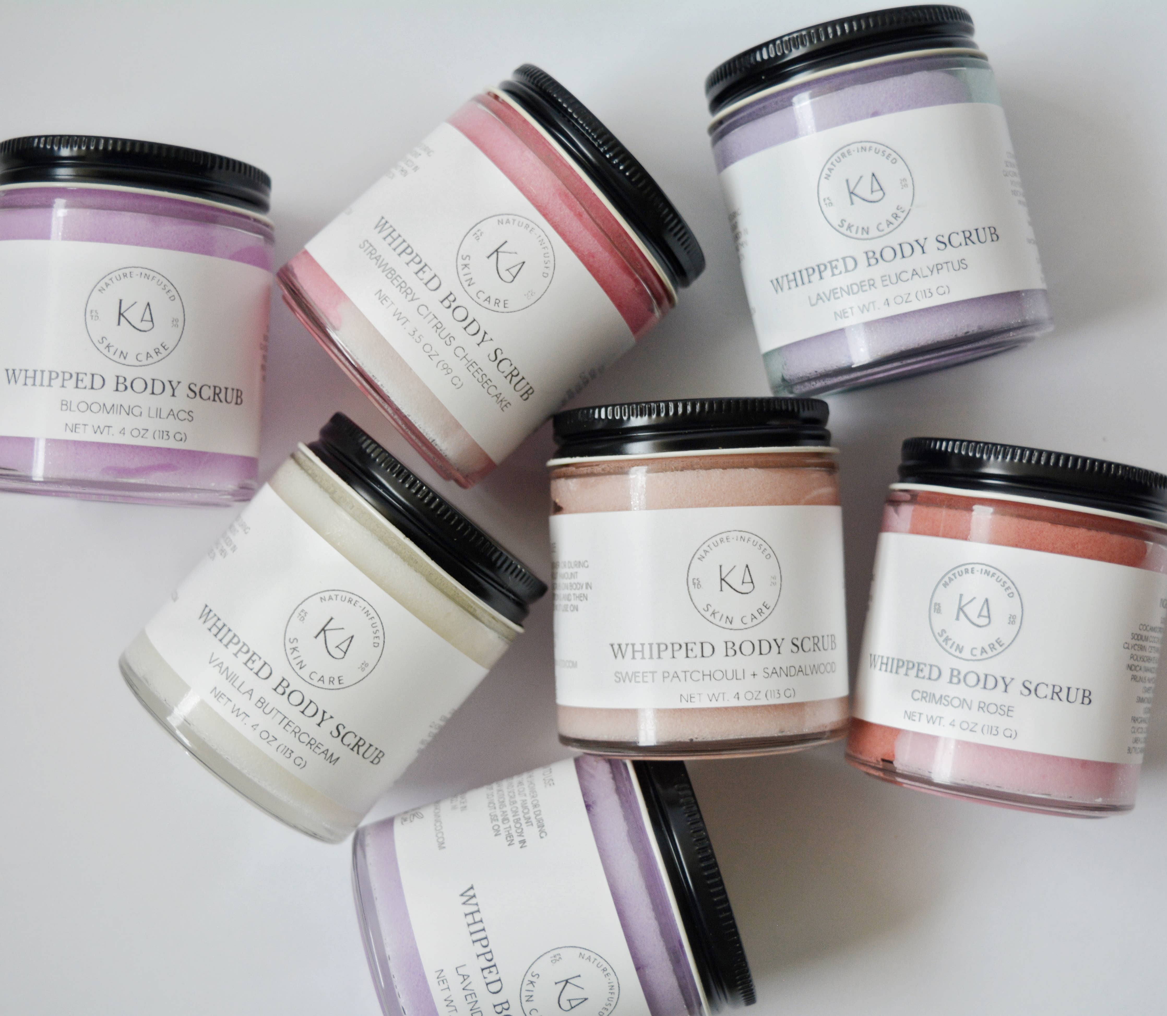 Foaming Sugar Whipped Body Scrubs (4oz)