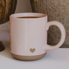 Heart Pink Stoneware Coffee Mug