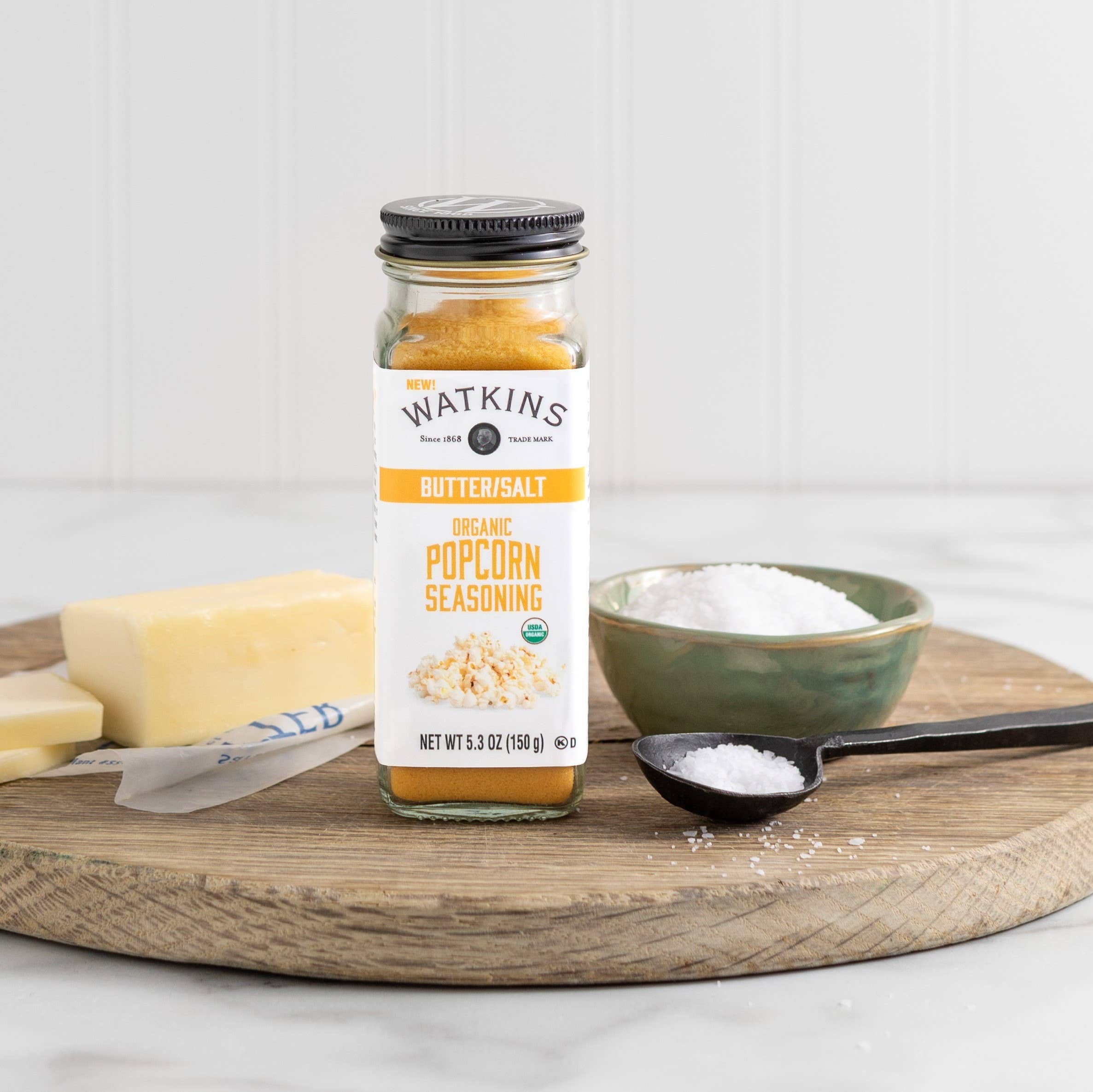 Organic Butter/Salt Popcorn Seasoning, 5.3 oz
