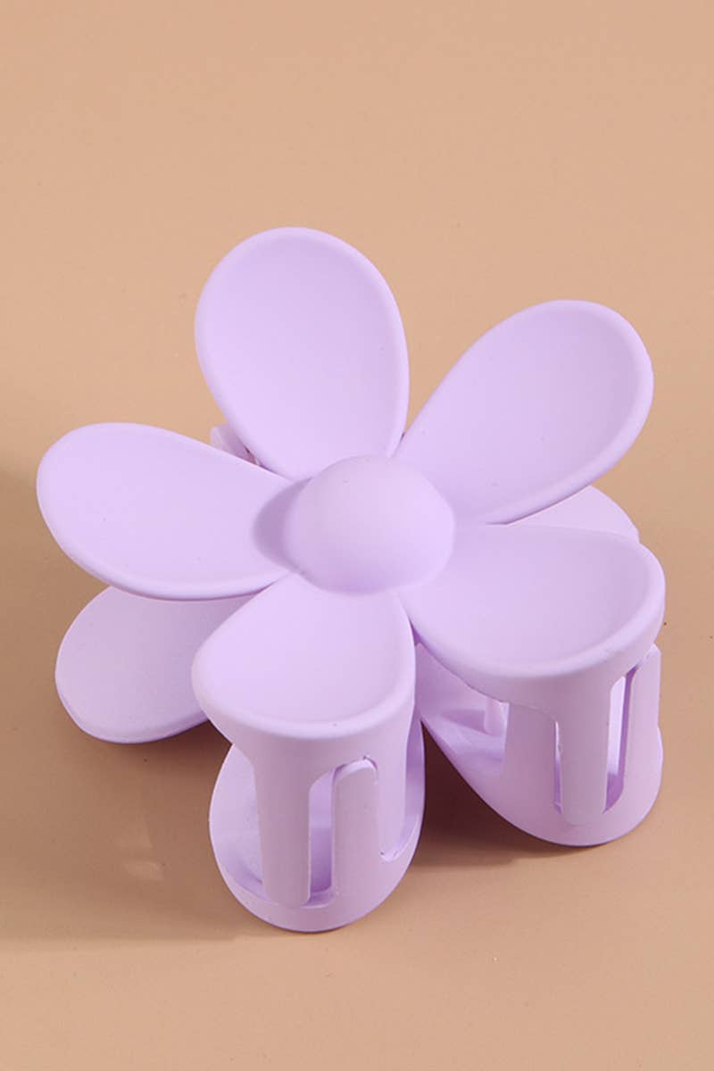 Matte Floral Hair Claw Clip