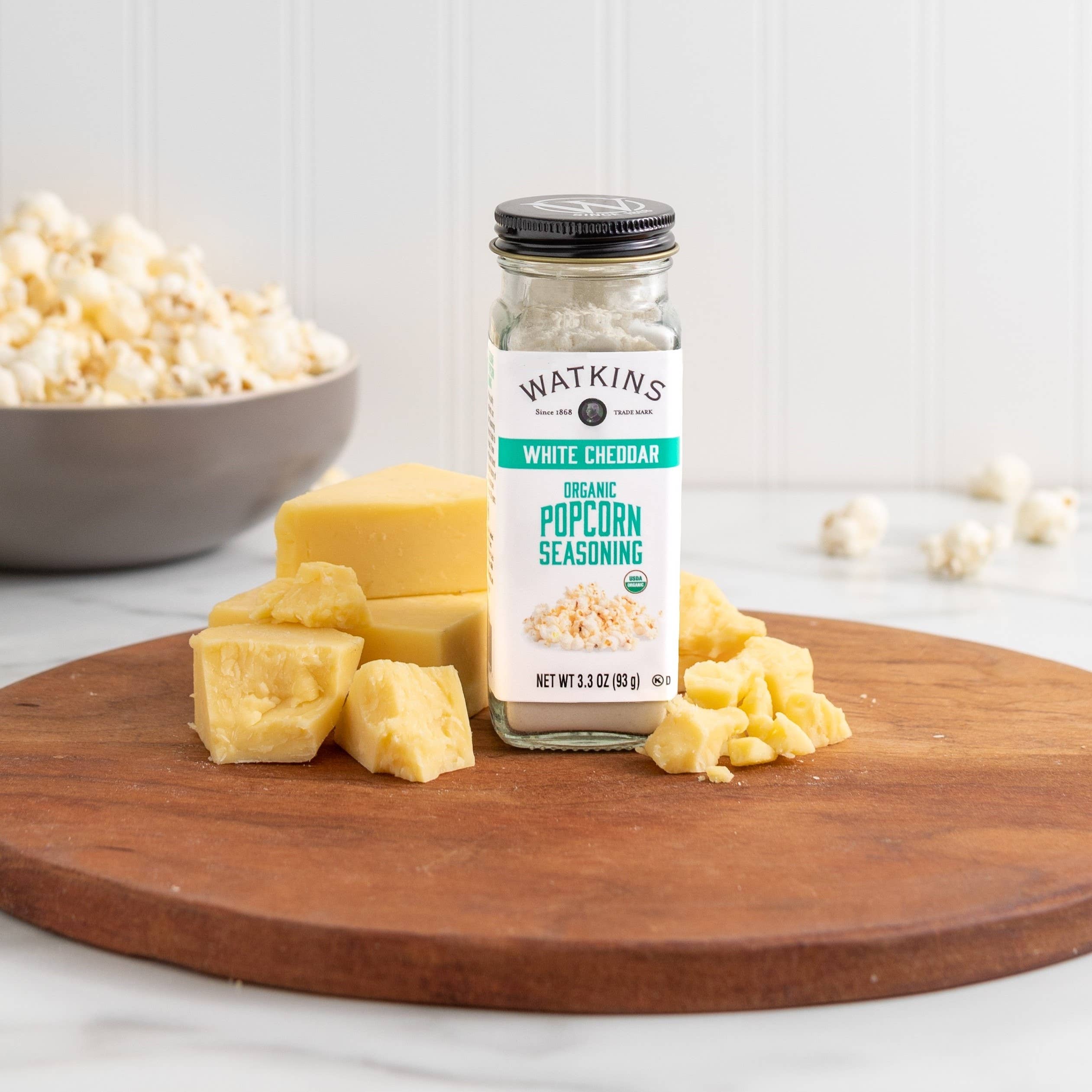 Organic White Cheddar Popcorn Seasoning, 3.3 oz