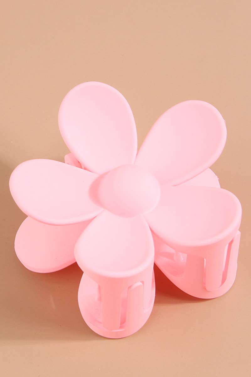 Matte Floral Hair Claw Clip