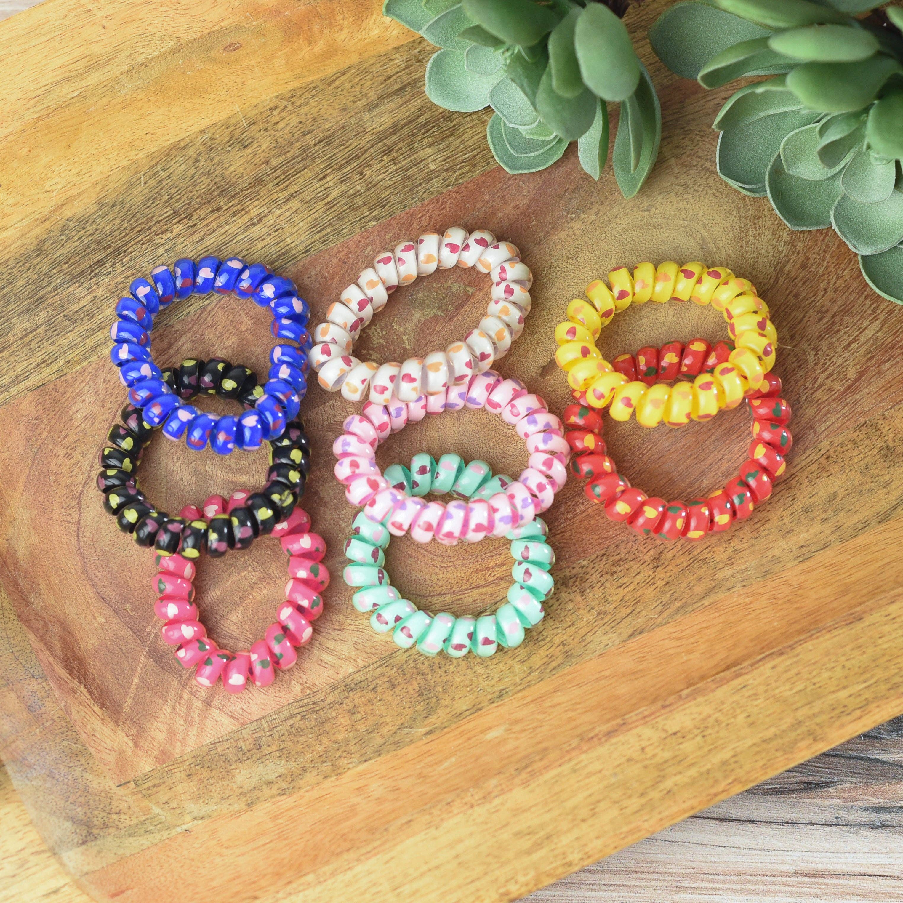 Large Lauren Lane Confetti Heart Hair Coils