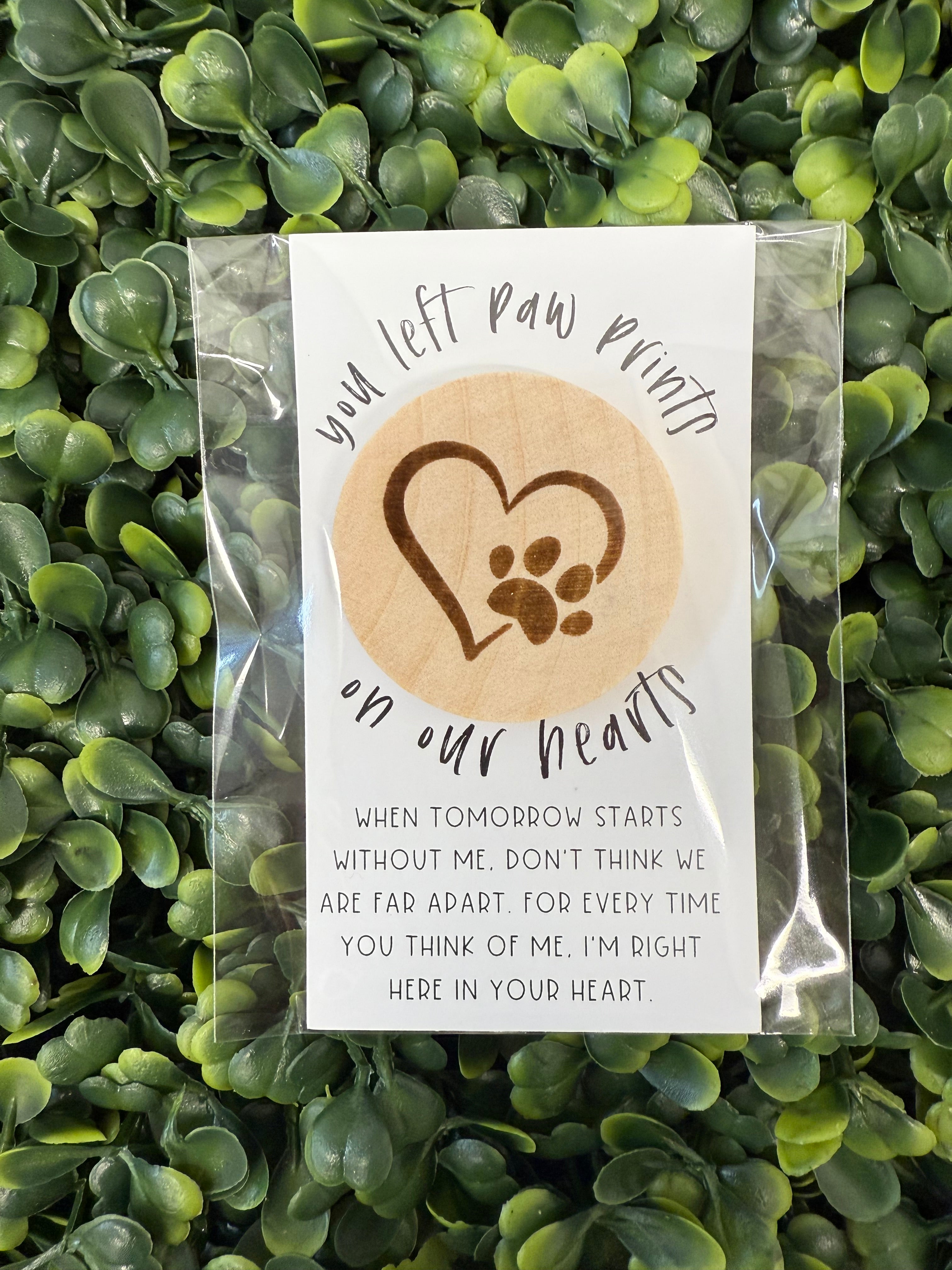 Pocket Hug for Pet Loss - Wood Engraved Token