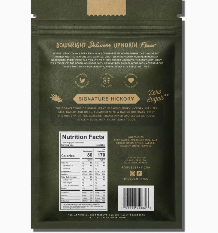 Rogue Premium Handcrafted Beef Jerky - 3 Flavor Options