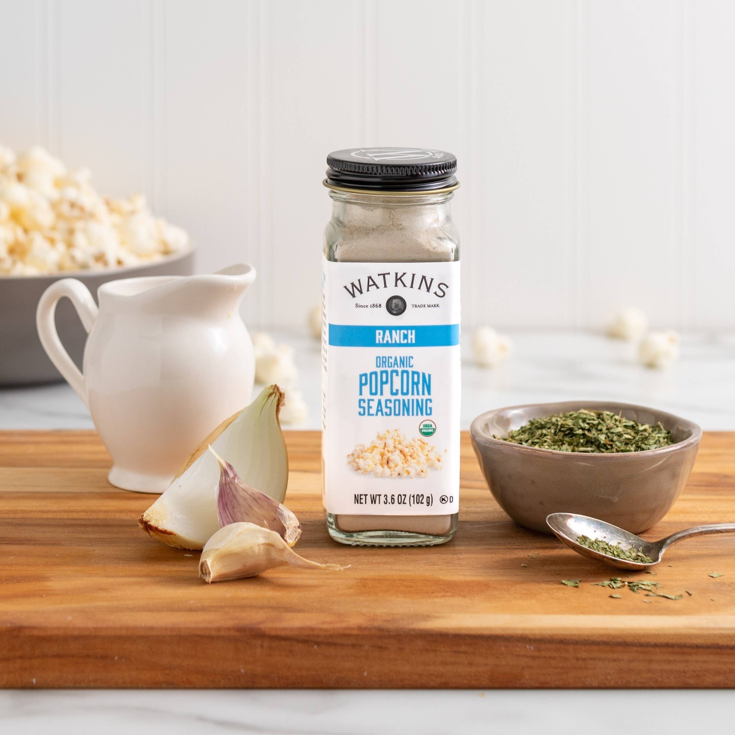Organic Ranch Popcorn Seasoning, 3.6 oz