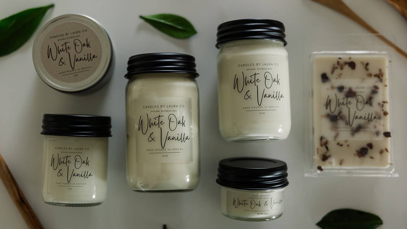 White Oak and Vanilla Soy Jar Candle