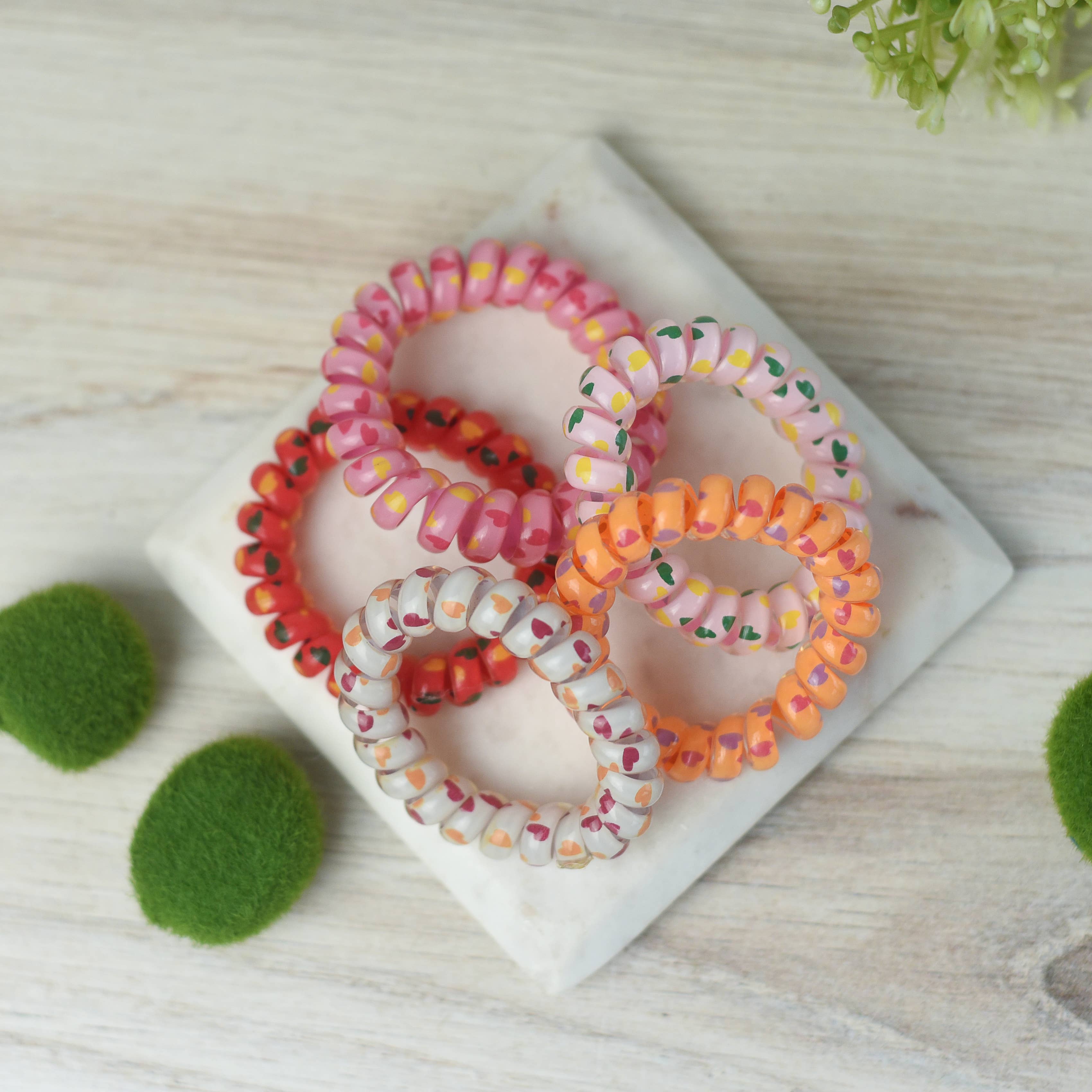 Large Lauren Lane Confetti Heart Hair Coils