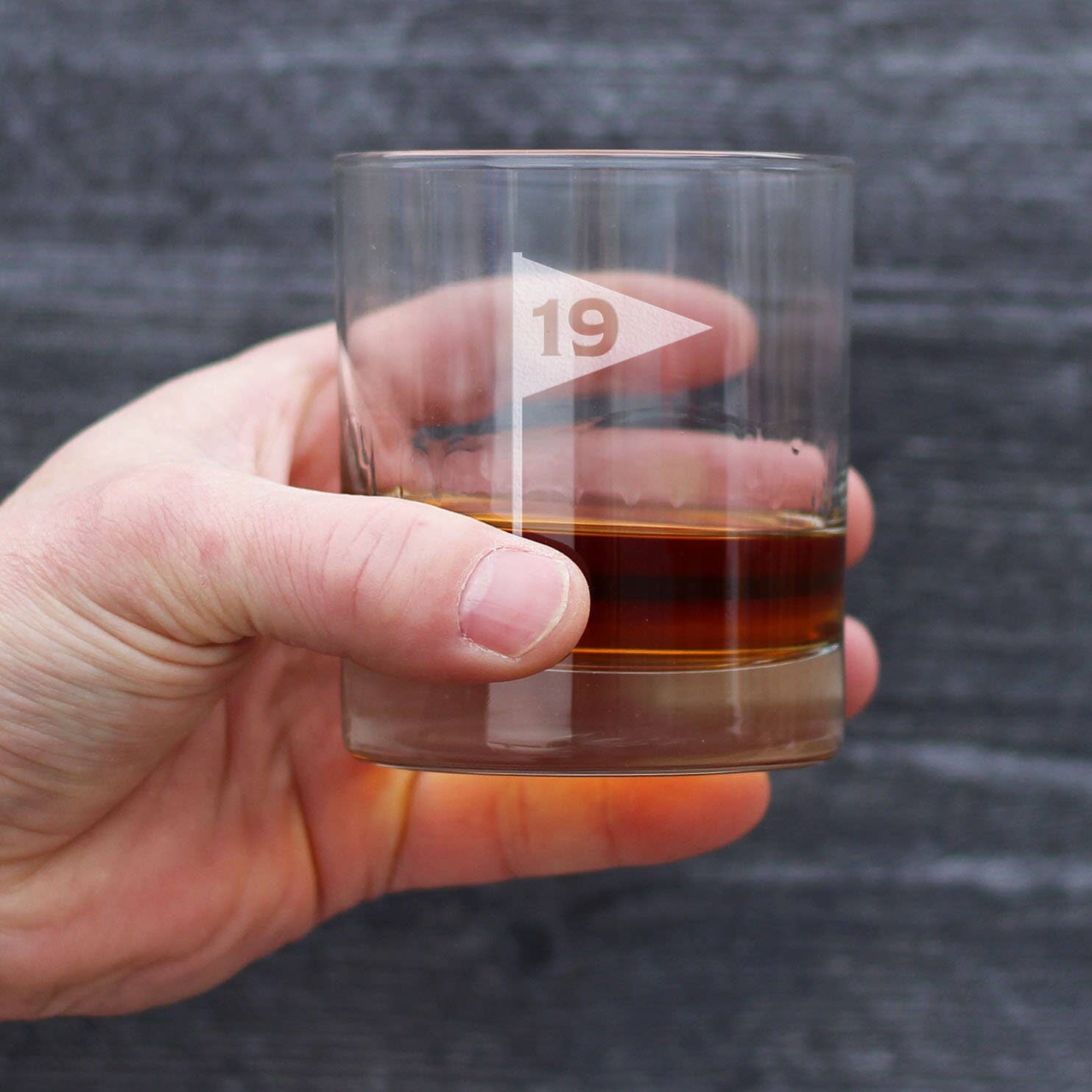 19th Hole Golf Ball Whiskey Rocks Glass