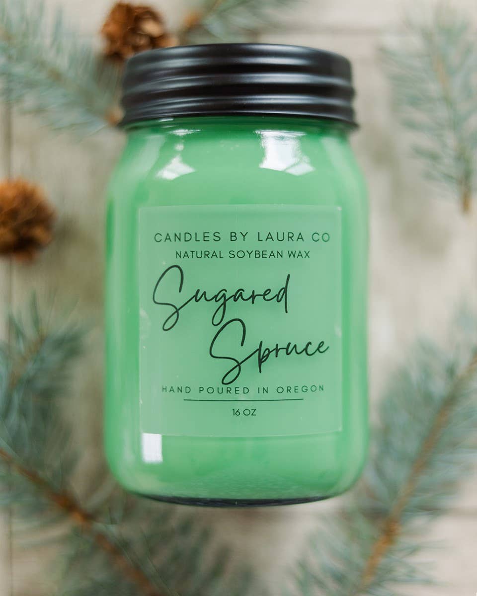 Sugared Spruce Soy Jar Candle