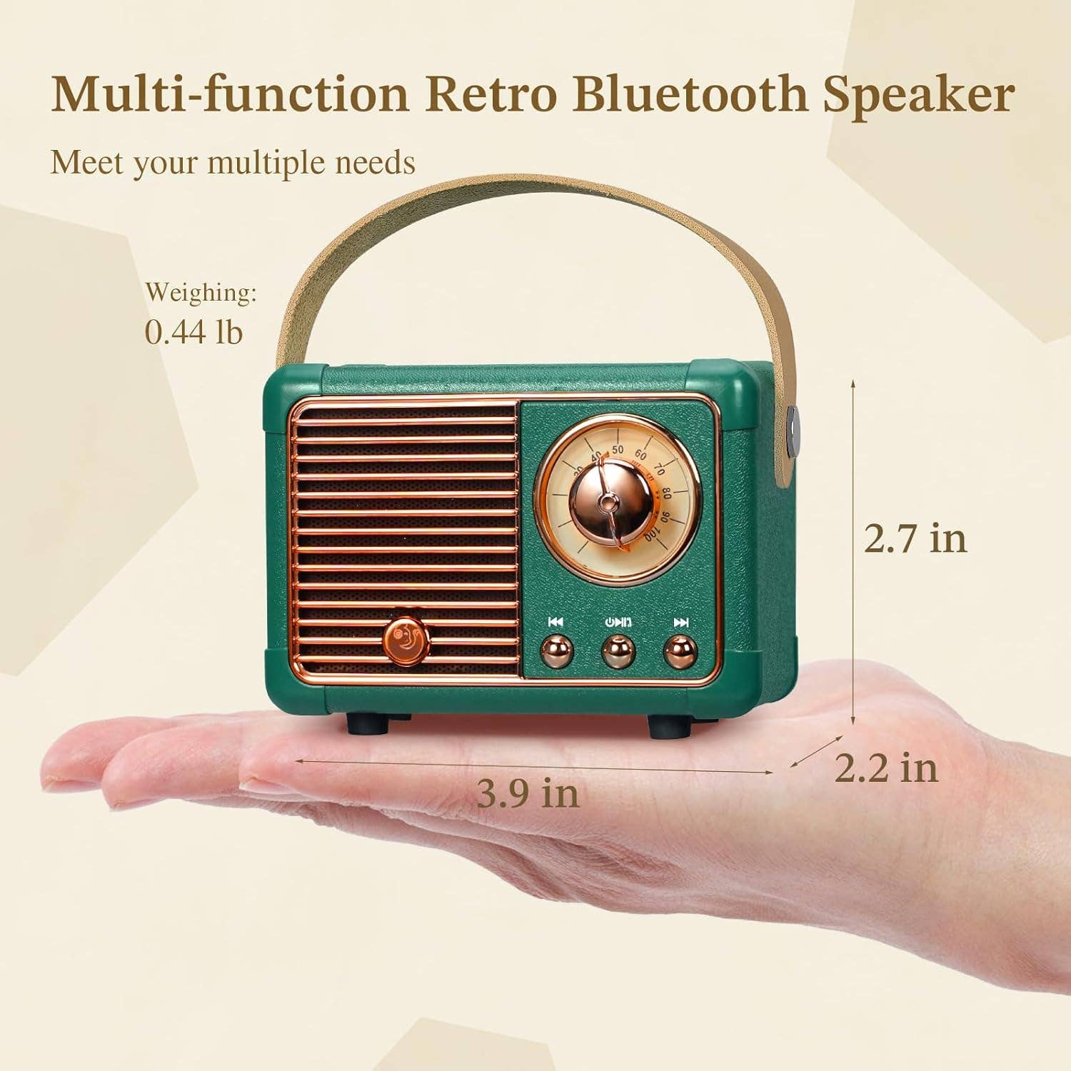 Vintage Bluetooth Speaker - Black