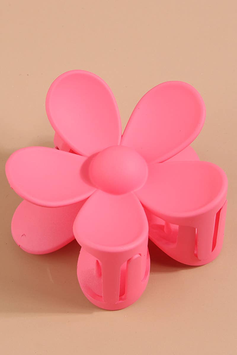 Matte Floral Hair Claw Clip