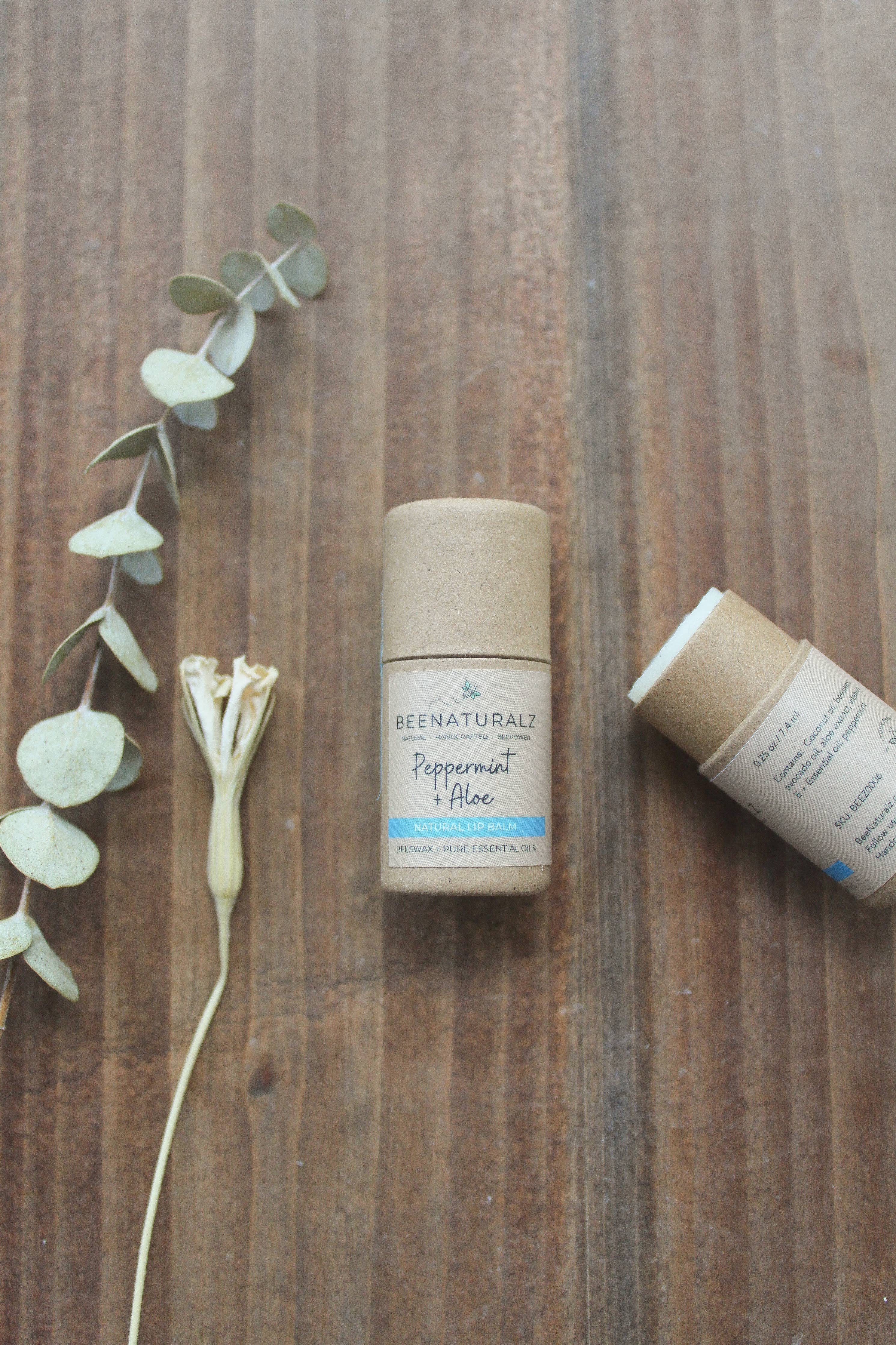 Beeswax Lip Balm - Peppermint Aloe